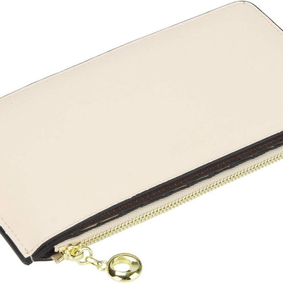 Women's RFID Blocking Genuine Leather Multi Card Organizer Wallet with Zipper Po - Picture 6 of 7